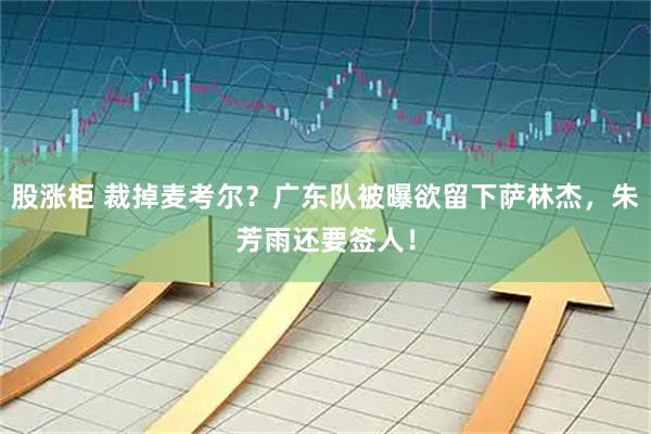 股涨柜 裁掉麦考尔？广东队被曝欲留下萨林杰，朱芳雨还要签人！